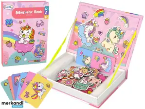 Magnetická kniha puzzle Jednorožci Puzzle karty