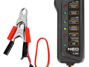 Tester af batterier og opladning 12 V LED