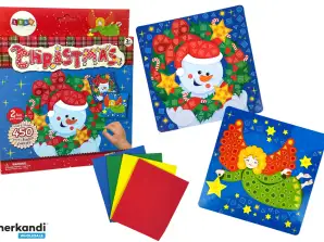 Kit DIY Mozaic Colorat Caiet de Crăciun Om de zăpadă Înger