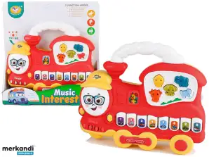 Interactieve piano Locomotiefgeluid Dieren Voertuiggeluiden Melodieën Rood