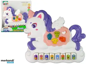 Interactieve Eenhoorn Piano Dierengeluiden Melodieën Wit