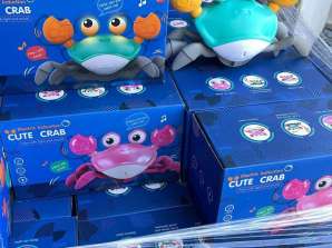 Krabbe Baby Spielzeug ab 3–12 Monate Krabbe mit Musik und Hindernisvermeidung Geschwindigkeitsregelung & Geräuschsteuerung
