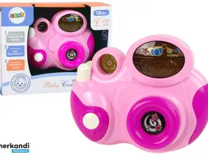 Interactieve babycamera met licht en geluid, roze