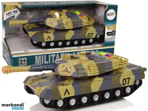 Militaire tank 1:16 Camo Brown Batterijgevoede schotgeluid