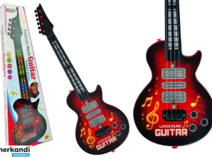 E-Gitarre Stern Saiten Bunte LEDs Rot