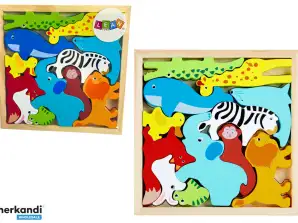Holzpuzzle Tiere passend zum Löwenkaninchen
