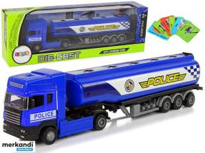 Camion-citerne de police bleu de 30 cm de long