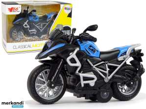 GT Motosiklet Mavi 1:14 Geri Çekilebilir Sürüş Ses Işık