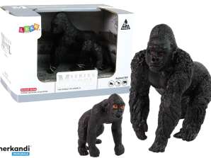 2 db Gorilla figurából álló készlet Gorilla a világ fiatal állataival