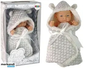 Sacco nanna per bambola Sweet Baby con fiocco grigio