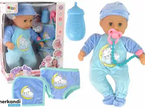 Babypop Geluidsspeen Slabbetje Blauwe Pyjama Kitty