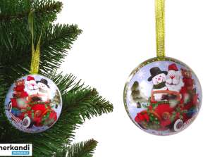 Adorno Navideño Metálico Para Árbol De Navidad Santa Claus Con Muñeco De Nieve Verde
