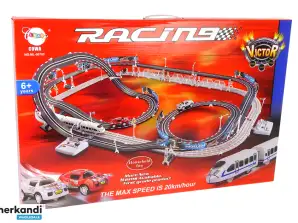 Train électrique géant 2 en 1, piste de course, vitesse de 20 km/h