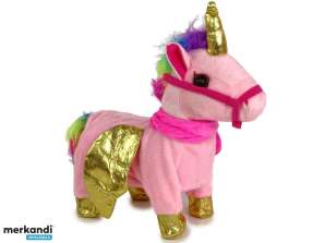 Mascotte del cavallo Cavallo interattivo Ali dorate rosa Musica