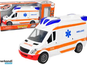 Ambulance interactive, civière, lumière, son