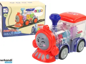 Fröhliche Lokomotive für Kleinkinder Reibungsantrieb LED-Leuchten