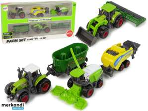 Set mit 6 landwirtschaftlichen Fahrzeugen Traktor Mähdrescher Metallteile