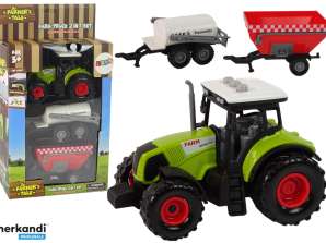 Großer Traktor LED-Lichter Sounds 2 Maschinen Farm Set