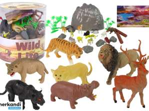 Wilde Dieren Beeldje Set 34 Stuks Safari Leeuw Cheetah Tijger
