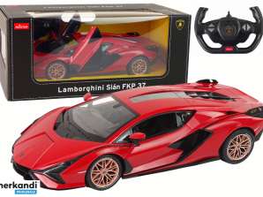 Auto R/C Lamborghini Sian FKP 37 Rastar 1:14 rød på fjernkontrollen