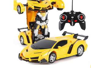 Bilrobot 2in1 fjernkontroll R/C Lys Lyd Drift Gul