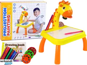 Whiteboard Projector Projector for Learning to Draw Dinosaur Yellow