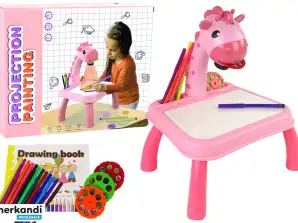 Whiteboard Projector Projector for Learning to Draw Dinosaur Pink