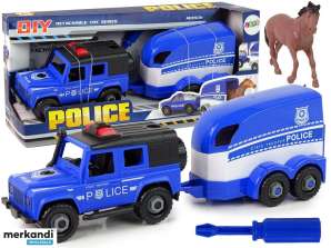Autotransporter Politie terreinwagen om zelf te demonteren Paard