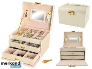 Boîte à bijoux beige