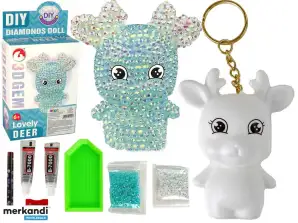 Kit renna diamante fai da te Portachiavi Cristalli fai da te 3D Blu