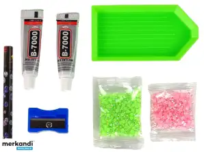 Set DIY Renna Diamante 3D Portachiavi Verde
