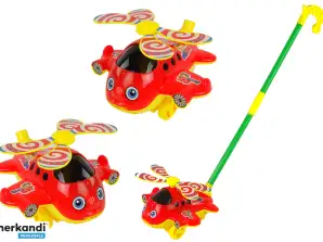 Vrolijke Vliegtuig Pusher Stick Bell Rood