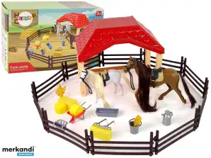 Sett gårdsstallfigurer Hest for kamtilbehør