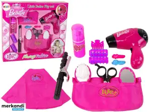 Friseur-Set Beauty-Haartrockner Lockenstab Pink