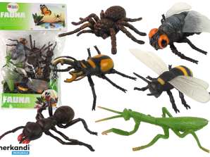 Set di figurine insetti ape ragno 6 pz.
