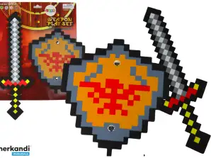 Ritterschwert Set Schaumstoffschild Pixel Theme