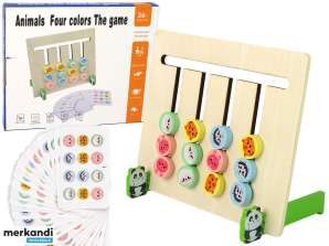 Gioco educativo in legno Quattro colori Animali Puzzle a doppia faccia