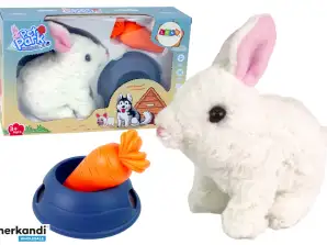 Conejito interactivo Mascota Conejo Cuenco Blanco Zanahoria