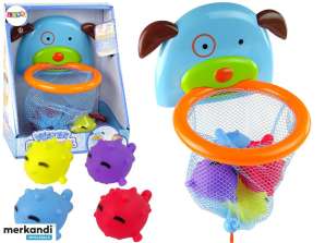 Badespielzeug Mini Basketball Korb Hund Gummifisch