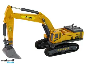 Bagger Raupe Baufahrzeug 1:55 Gelb