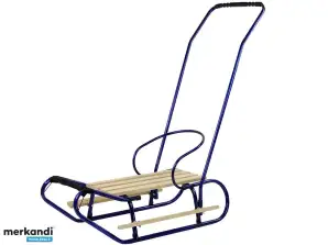 Metallschlitten mit Drücker-Rückenlehnengurt Blau