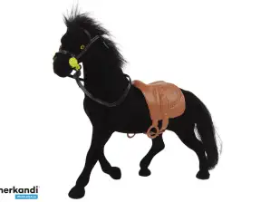 Figur Fløyel Hest Svart Gård
