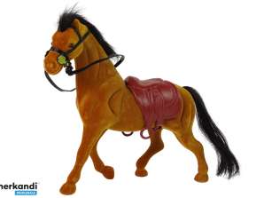 Figur Fløyel Hest Brun Gård
