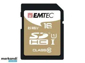 Emtec Speicherkarte SDHC 16GB UHS I 85MB/s Gold CL 10