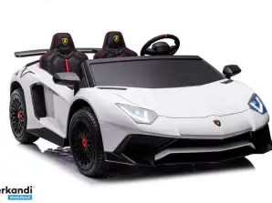 Bil med batteri Lamborghini XXL A8803 hvit 24V