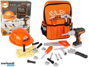 Handyman Backpack Kit Helmet Tools Orange