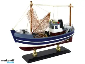Barco de pesca de madera de colección