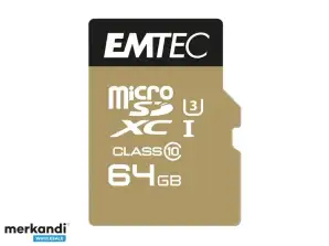 Emtec Speicherkarte microSDXC 64GB SpeedIN CL10 95MB/s FullHD 4K