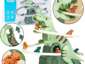 Traccia Slide Dinosaur Climbing Coaster Lights Suoni