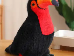 Plyšový Pták Tukan Plyšový Maskot Plyšová Hračka Červená 20cm